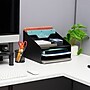 Mind Reader 5-Compartment Plastic Desk Tray, Black (ANCHBOX5-BLK)~#|#~B6673280-EBD1-4CD7-9D97392EAA8D30F9_sc7