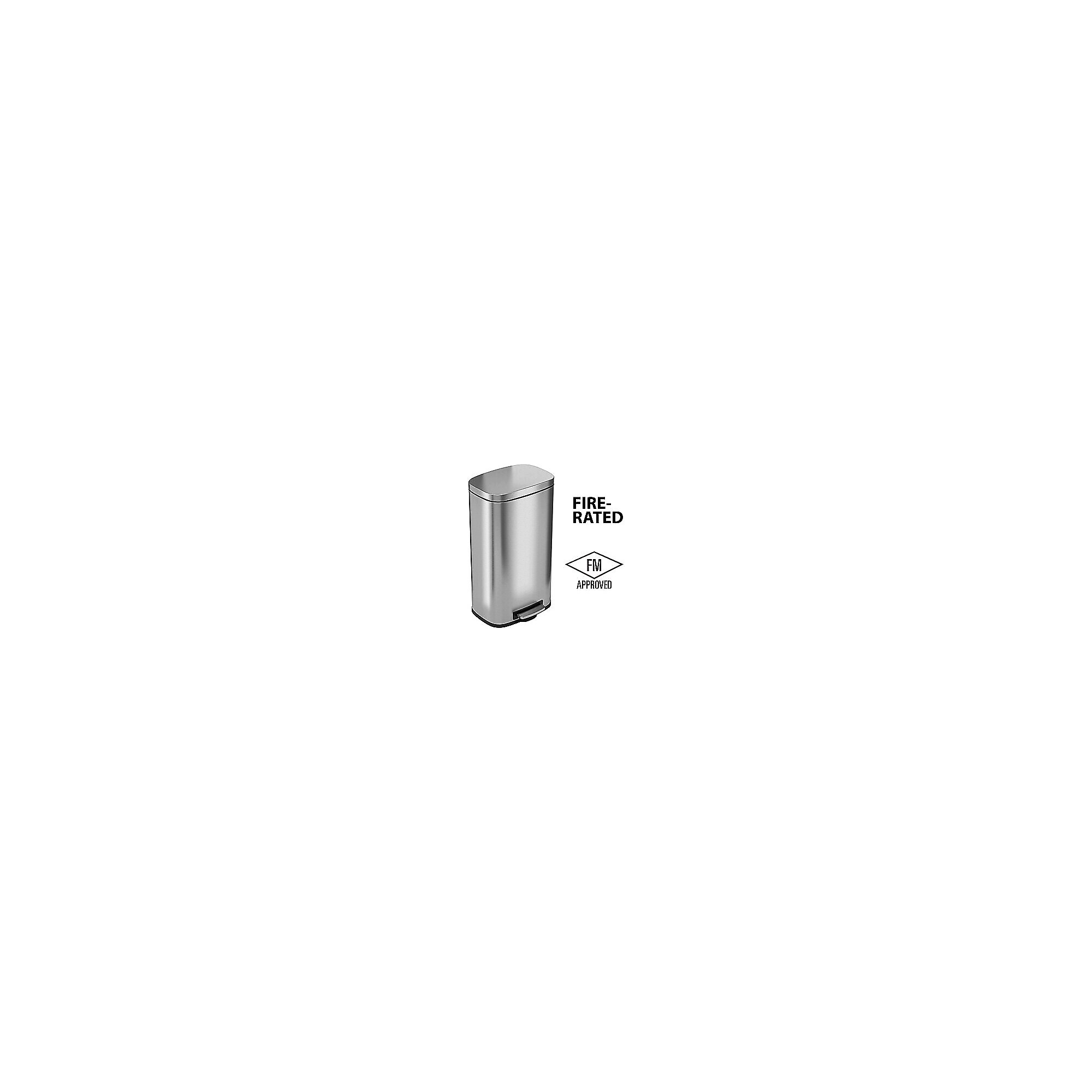 HLS Commercial Stainless Steel Trash Can with Hinged Lid, 8-Gallon, Silver (HLSS08RFR) Sansujyuku sansujyuku.com