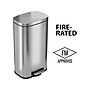 HLS Commercial Stainless Steel Trash Can with Hinged Lid, 8-Gallon, Silver (HLSS08RFR)~#|#~B6690FE0-B656-4F10-97A173AB1869F77A_sc7