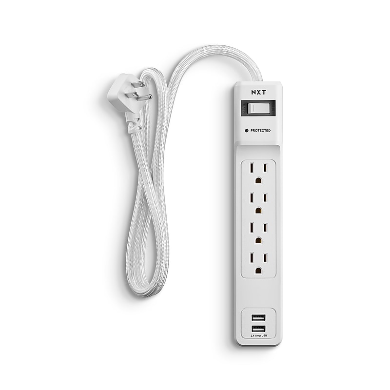 NXT Technologies™ 4-Outlet Plus USB Surge Protector, 3' Cord, 600 Joules (NX54310) image 1