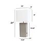 Lalia Home Lexington Table Lamp, Gray Faux Leather (LHT-3012-GY)~#|#~B66B2D4C-5663-4C6D-B7546CD5E230A054_sc7