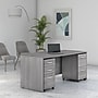 Bush Business Furniture Studio C 72"W Bow Front Desk with Mobile File Cabinets, Platinum Gray (STC012PGSU)~#|#~B66B2EC7-2725-44FD-9FC3D11D9C3234D7_sc7