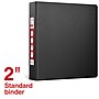 Staples 2" 3-Ring Non-View Binder, D-Ring, Black (26417-CC)~#|#~B672A138-519F-4115-AB96148A8DD66195_sc7