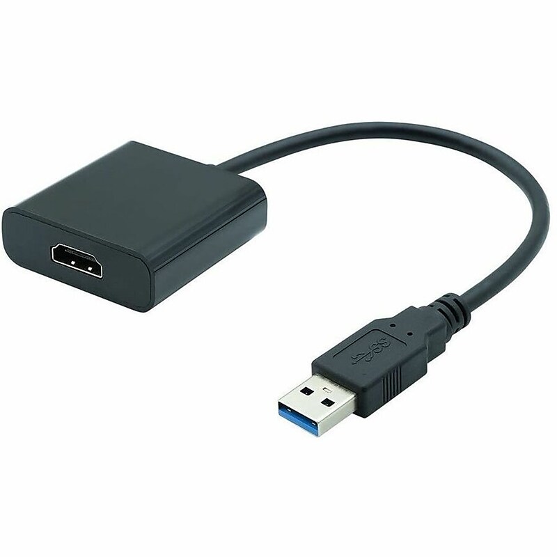 4XEM USB-A 3.2 to HDMI Adapter, Male to Female, Black (4XUSBAHDMITAA) image 1
