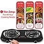 Brentwood 1,100-Watt Countertop Electric Double Burner, Black (TS-363BK)~#|#~B675345C-0050-4FAA-A4F48F0E62FB5C14_sc7