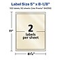 Avery Pearlized Ivory Rectangle Multipurpose Labels, 5" x 8-1/8", Ivory, 100/Box (94259)~#|#~B680AAE8-2E99-41AC-A42060E8380A92BE_sc7