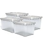 Staples 78.4 Quart Storage Container with Latch Lid, Plastic, Clear, 4/Carton (TR58307CT)~#|#~B684433B-3F16-4790-B79F5548E64E9D35_sc7