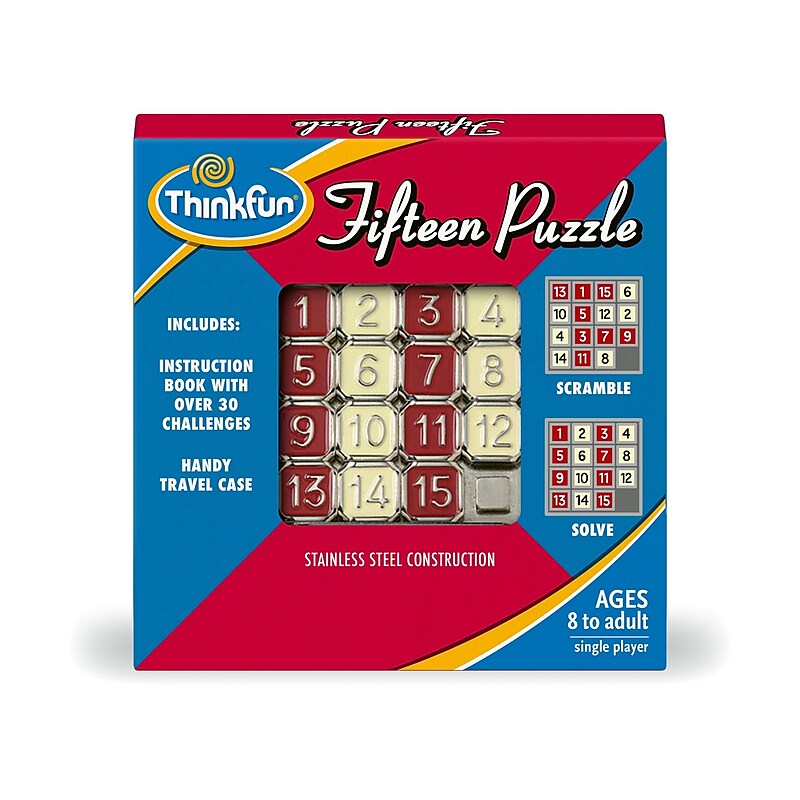 Ravensburger ThinkFun Fifteen Puzzle Travel Game (44004900) image 1