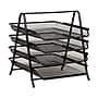 Mind Reader Metal Mesh Front Loading Letter Tray, Letter/Legal Size, Black (4TPAPER-BLK)~#|#~B6851075-939E-4256-ABC2C217F07BBD2C_sc7