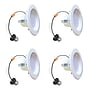 Bulbrite 9 Watt Adjustable 4" Integrated LED Recessed Downlight with E26 Quick Connect, 4000K Cool White, 650 Lumens, 4/Pack~#|#~B687B7F1-B49A-41DE-917CEDACA9C73148_sc7