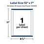 Avery Laser/Inkjet Rectangle Waterproof Multipurpose Labels, 7"  x 10", White, 50/Box (94263)~#|#~B68C7E6E-9D68-4AFC-974C5B1155410EC6_sc7