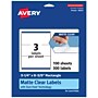 Avery Laser/Inkjet Rectangle Multipurpose Labels, 3-1/4" x 8-3/8", Clear, 300/Box (94251)~#|#~B68EB4BC-FC30-4489-868FC22F1CE40C57_sc7