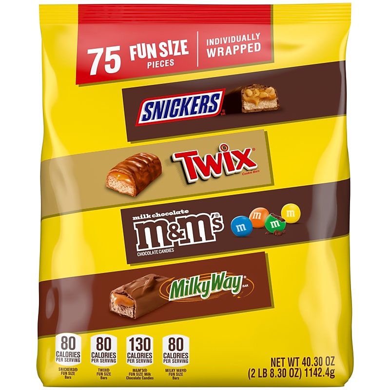 Mars Fun-Size Milk Chocolate Candy Variety Pack, 40.3 oz., 75 Pieces (459747) image 1