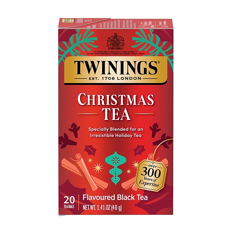 Twinings Seasonal Teas Christmas Tea Black Tea Bags, 20/Box (F06301) image 1