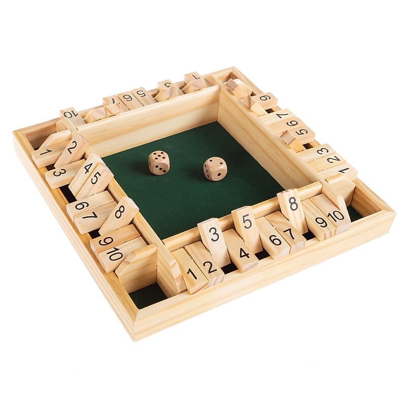 Hey! Play! Wooden Shut The Box Board Game (80-HCH-SHUT4) image 1
