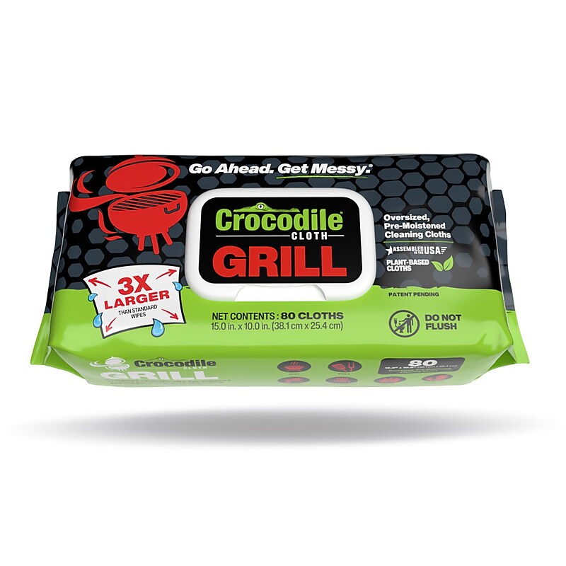 Crocodile Cloth Grill Cleaning Cloths, 15" x 10", 80/Pack (6600-080) image 1