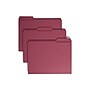 Smead Reinfocred File Folder, 3 Tab, Letter Size, Maroon, 100/Box (13084)~#|#~B6A24F2A-9414-4BF0-AB66BFF87D42B6EC_sc7