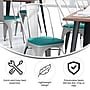 Flash Furniture Perry Indoor-Outdoor Stackable Chair, White with Mint Seat (CH31230WHPL1M)~#|#~B6A35E54-4BBF-45C2-B0FDA7A9DBD42038_sc7