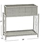 Household Essentials Raised Two Tier Plant Stand, Gray Resin (ML-5021)~#|#~B6A38AC0-EDE1-41F8-9E0AC6F1DC73A00A_sc7