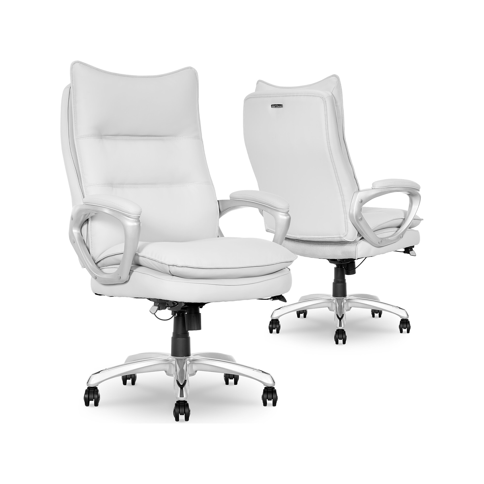 La-Z-Boy Jenkins Ergonomic Bonded Leather Executive Big & Tall Chair, 400 lb. Capacity, White (60075-WHT) Sansujyuku sansujyuku.com