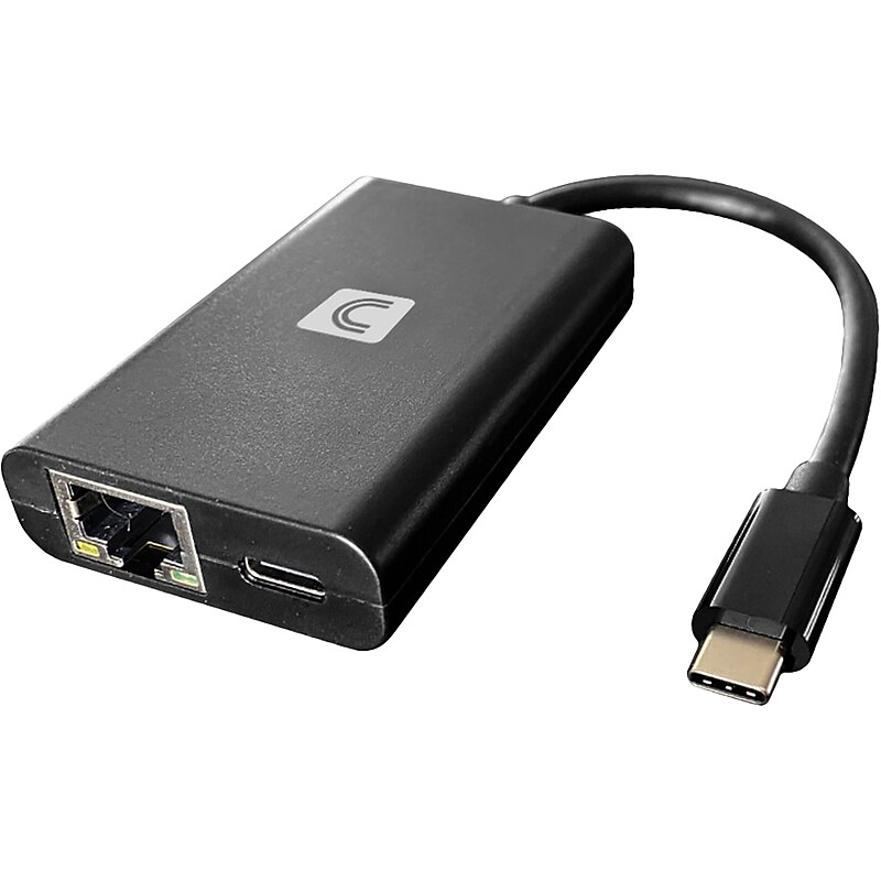 Comprehensive 2-Port USB-C Hub, Black (USB3C-RJ45-PD) image 1