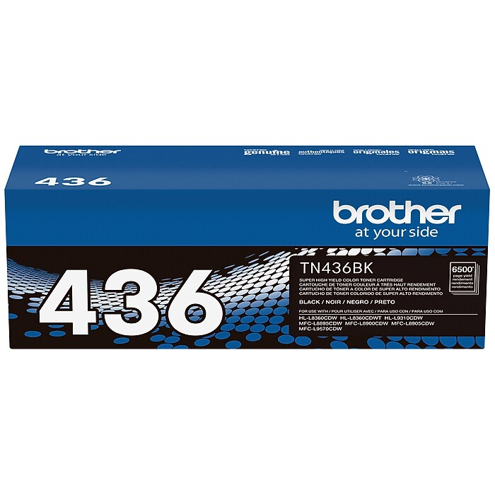 Brother TN-436 Black Extra High Yield Toner Cartridge, Print Up to