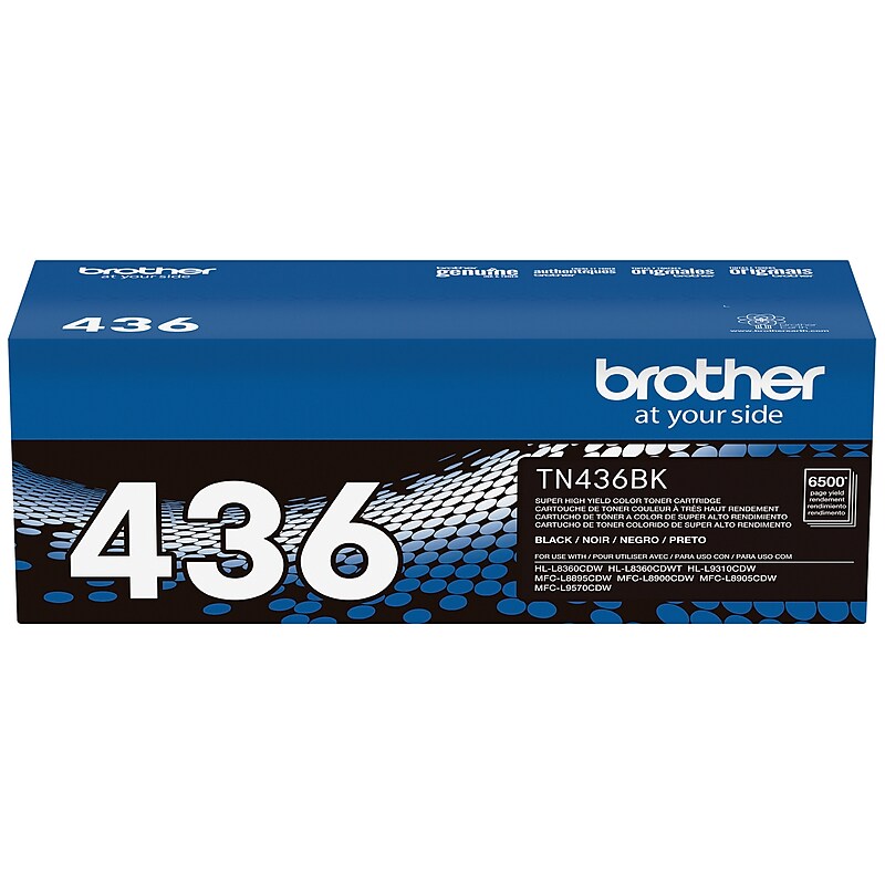 Brother TN-436 Black Extra High Yield Toner Cartridge, Print Up to 6,500 Pages (TN436BK) image 1