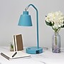 Simple Designs Sleek Essentials LED Desk Lamp, 16", with USB Ports, Cyan Blue (LD1071-CYN)~#|#~B6A8B21C-F433-4B69-ADFD763C199E5B2E_sc7