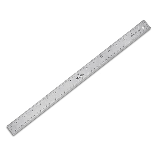 Westcott Stainless Steel Office Ruler, Non Slip Cork Base, 6