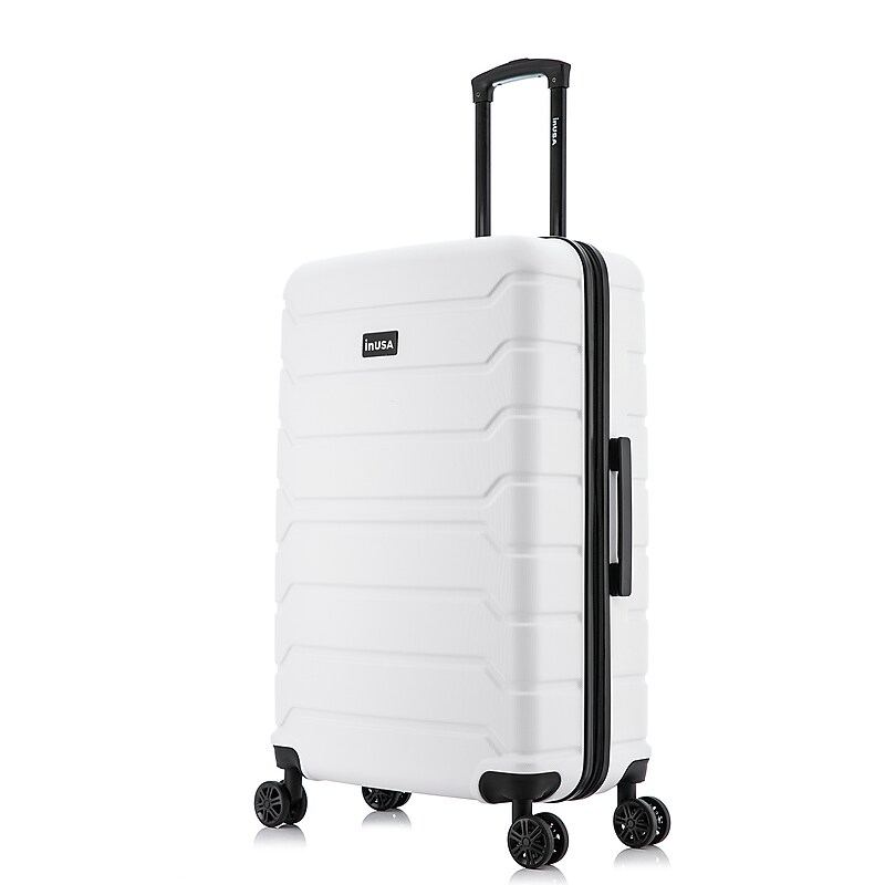 InUSA Trend 28" Hardside Suitcase, 4-Wheeled Spinner, TSA Checkpoint Friendly, White (IUTRE00L-WHI) image 1