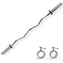 Sunny Health & Fitness 47" Olympic Curl Bar with Ring Collars (SF-OB03-47)~#|#~B6C94FCC-DE4B-41D9-A1B0C6AD03C46B7E_sc7