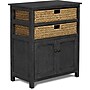 ClickDecor Nelson 31.5"H x 26.5"W Storage Cabinet with Wicker Basket Drawers, Dark Gray (FUCN10069A)~#|#~B6C97EE2-ADA0-4E2E-82352627075C8E8B_sc7