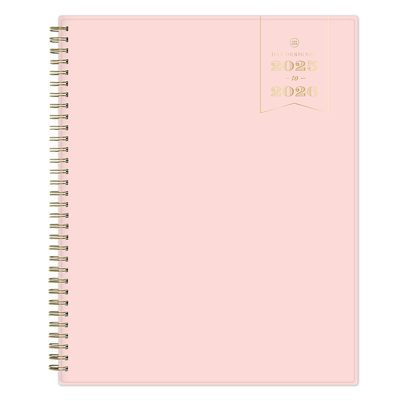 2025-2026 Day Designer for Blue Sky 8.5" x 11" Academic Year Weekly & Monthly Planner, Plastic Cover, Blush Pink (155451) image 1