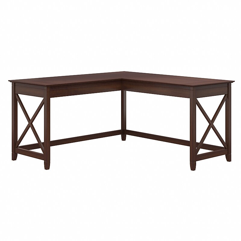 Bush Furniture Key West 60"W L Shaped Desk, Bing Cherry (KWD160BC-03) image 1
