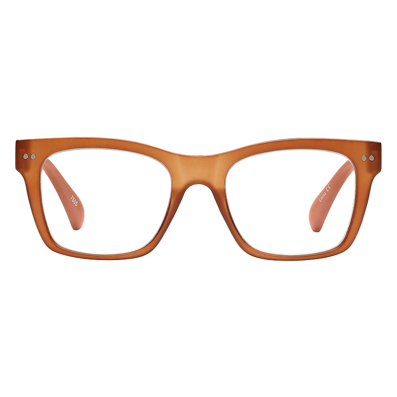 SAV VK Couture Blue Light +2.00 Reading Glasses, Matte Brown (EVKB13) image 1
