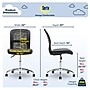 Serta Essentials Armless Ergonomic Bonded Leather/Mesh Swivel Task Chair, Black (48740)~#|#~B6D869E8-E8CF-428A-A24D95EF879FB42D_sc7
