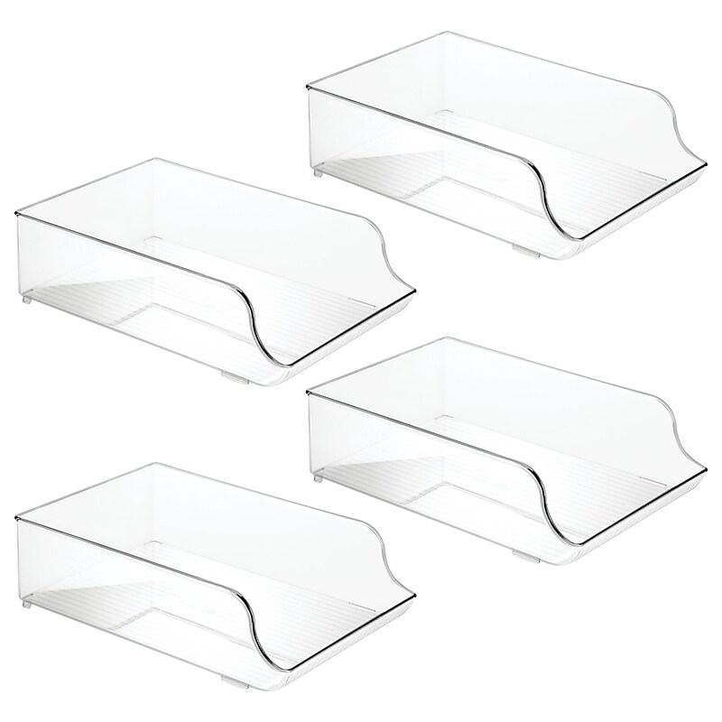 iDESIGN Water Bottle Refrigerator Bins, Clear, 4/Set (27738M4) image 1