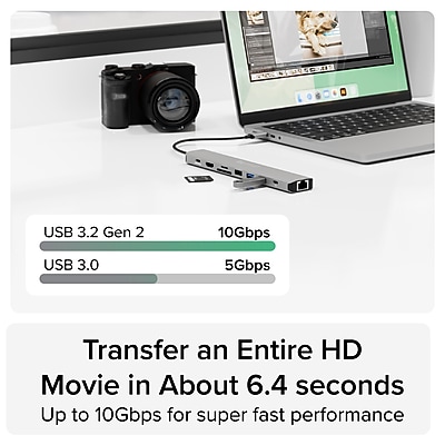 Plugable USB C Hub Multiport Adapter: 9-in-1 - Thumbnail 3