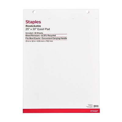 Staples Stickies Large Self-Stick Writing Easel Pad, Adhesive Flip - View #9