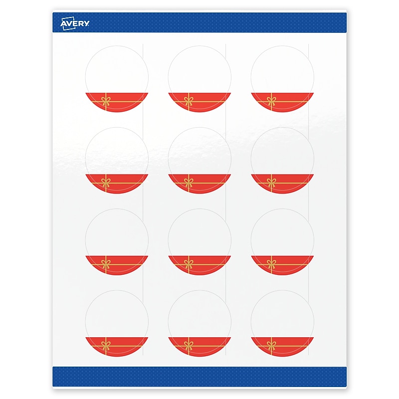 Avery Circle Multipurpose Labels, 2" Dia., White, 120/Pack (19479370555) image 1