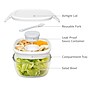bentgo All-in-One Salad Container, 5-Compartment, White, 61 oz. (BGLASSAL-W)~#|#~B6E06404-1640-446B-BA8523D43257E56F_sc7