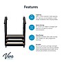 Viva Comfort Adjustable Steel Physical Therapy Staircase, 550 lb Capacity, Black (ADIME906-04-30)~#|#~B6E5F738-1C6B-40D0-A4E12077F1EDBD2B_sc7