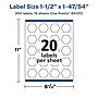 Avery Laser/Inkjet Decorative Edge Multipurpose Labels, 1-1/2" x 1-47/54", White, 300 Labels/Pack (94120)~#|#~B6E92974-F99C-4E2C-9AE4121CCDAD8651_sc7