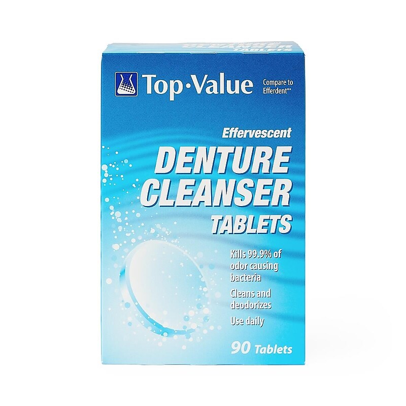 Top Value Denture Cleansing Tablets, 90/Box (MDS136405Z) image 1