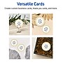 Avery Multi-Lined Gold Border Matte Blank Card, White, 120/Pack (S00-D19)~#|#~B6EF67C5-B6DA-40AF-8A5C91AC56DB5774_sc7