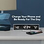 La Crosse Technology White Curved Alarm Clock with Mirrored LED Lens Display (602-247)~#|#~B6F9D876-D4A0-465A-9D87289B1F22DC81_sc7