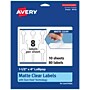 Avery Laser/Inkjet Decorative Edge Multipurpose Labels, 1-1/2" x 4", Clear, 80/Pack (94116)~#|#~B6FA91D1-79AB-4560-9C62505BEBEA86F9_sc7