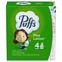 Puffs Plus Lotion Facial Tissue, 2-ply, 56 Tissues/Box, 4 Boxes/Pack (34899)~#|#~B702955A-8033-49BE-8930012D3DAC37BC_sc7