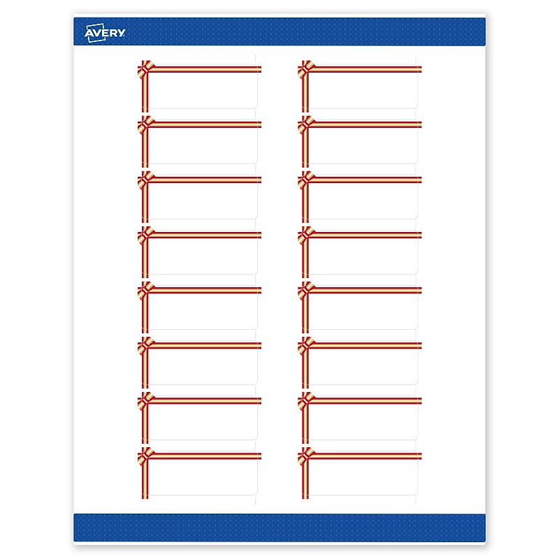Avery Rectangle Multipurpose Labels, 1" x 2-5/8", White, 160/Pack (19479370586) image 1