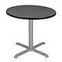 Regency Cain 30" Round Laminate X Base Breakroom Table, Grey (TB30RNDGYGY)~#|#~B7083B75-5001-48B9-8B74260FCB0BB737_sc7